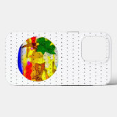 happyデザイン_SHAPES_BLACK_RED_CONFIG深いBLUE_GREEN_R Case-Mate iPhoneケース (裏面 (横))