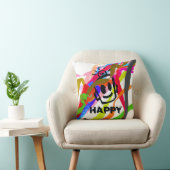 HAPPYリボンの壁時計 クッション (椅子)