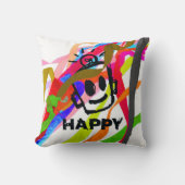 HAPPYリボンの壁時計 クッション (正面)