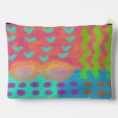 Happy抽象芸術デジ絵を描タル アクセサリーポーチ (裏面)