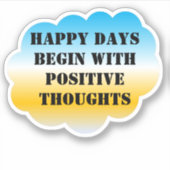 HAPPY日開始ステッカー シール (正面)