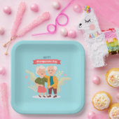 Happy祖父母の日ワードアート紙プレート ペーパープレート (パーティー)