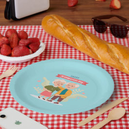 Happy祖父母の日ワードアート紙プレート ペーパープレート