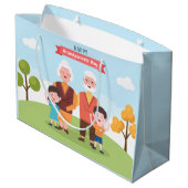 Happy祖父母の日ワードアート  ラージペーパーバッグ (裏面アングル)