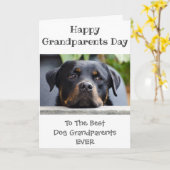 Happy祖父母の日from the Dog カード (黄色い花)