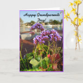 Happy祖父母のDay Greetingカード カード (黄色い花)