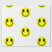 happy顔djヘッドフォンedm music ラッピングペーパー (フラット)