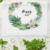 Happy2025リースキッチンタオル キッチンタオル (折り畳み)