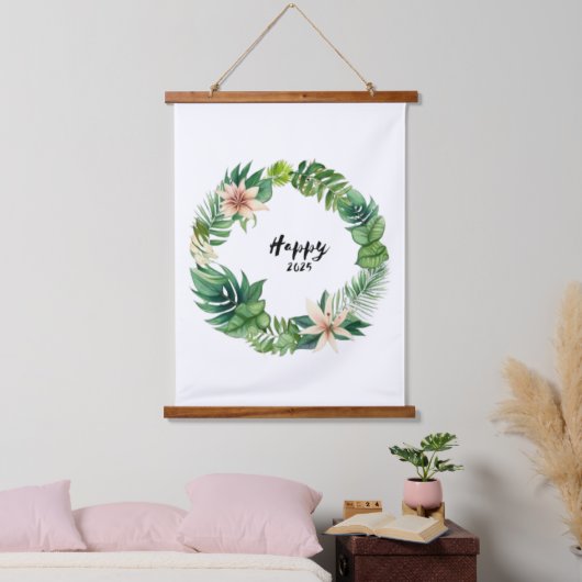 Happy2025リース 吊り下げ型タペストリー (寝室)