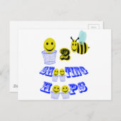 happy2bee射撃、 発砲バスケ ポストカード (正面/裏面)
