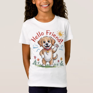 Happy おもしろい Dog Kids T-Shirt – かわいいマンガの子犬 Tシャツ