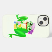 Happy おもしろい FrogのiPhoneケース iPhoneケース (裏面横)