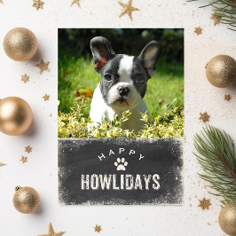 Happy おもしろい Howlidays Dog Christmas写真 シーズンカード