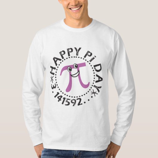 Happy おもしろい Pi Day © - PiシンボルTシャツ Tシャツ (正面)