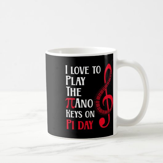 Happy おもしろい Piano Music On Pi Day コーヒーマグカップ (右)