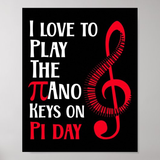 Happy おもしろい Piano Music On Pi Day ポスター (正面)