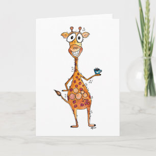 Happy お洒落 Giraffeコーヒー カード