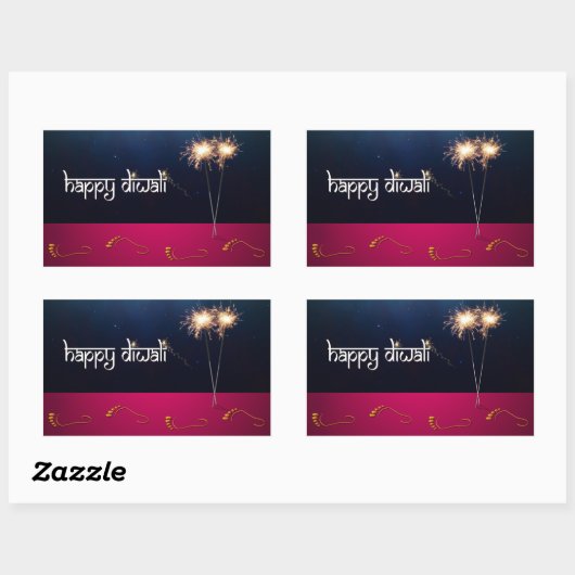 Happy きらめく Diwali – ステッカー (シート)
