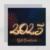 Happy きらめく New Year Fireworks 2025ギフトカード (正面/裏面)