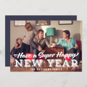 Happy すごい New Yearフォトカード シーズンカード (正面/裏面)