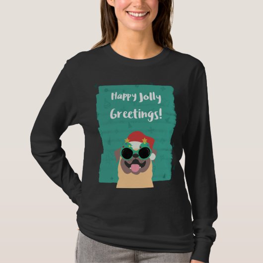 Happy すてき Greetings Christmas Tシャツ (正面)