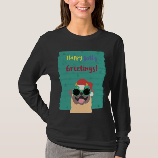 Happy すてき Greetings Christmas Tシャツ (正面)