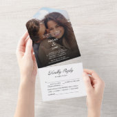 Happy よくはしゃぐ Photo結婚's オールインワン招待状 (貼ってはがせる)