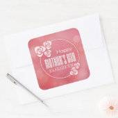 Happy エレガント Mother's Dayパーソナライズされた Sticker スクエアシール (封筒)