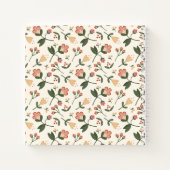 Happy エレガント Mother's Dayフローラ枠ノート ノートブック (裏面)