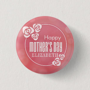 Happy エレガント Mother's Day Pinボタン 缶バッジ