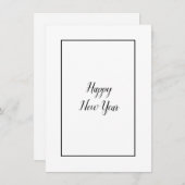 Happy エレガント New Year Business Logo シーズンカード (正面/裏面)
