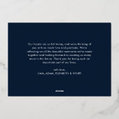 Happy エレガント Thanksgivingスクリプトタイポグラフィ写真 箔シーズンカード (裏面)