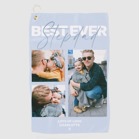 Happy カッコいい Faters Day Stepdad 3写真 ゴルフタオル (正面)