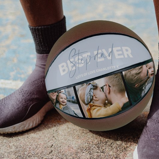 Happy カッコいい Faters Day Stepdad 3 Photo Collage バスケットボール