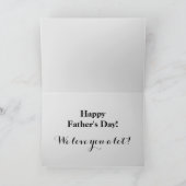 Happy カッコいい Father's Dayフォトカード カード (内部)