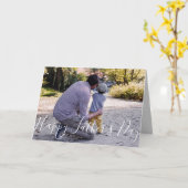 Happy カッコいい Father's Dayフォトカード カード (黄色い花)