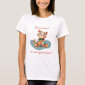 Happy カラフル Cat Conversation Starter Tシャツ (正面)