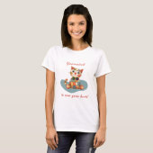 Happy カラフル Cat Conversation Starter Tシャツ (正面フル)