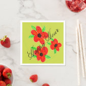 Happy カラフル Hour Designer スタンダードカクテルナプキン (インサイチュ)