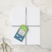 Happy カラフル Noroozモダン Letters魚の花 ギフトタグ (より糸付き)