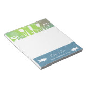 Happy カラフル Noroozモダン Letters魚の花 ノートパッド (アングル)