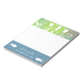 Happy カラフル Noroozモダン Letters魚の花 ノートパッド (回転)