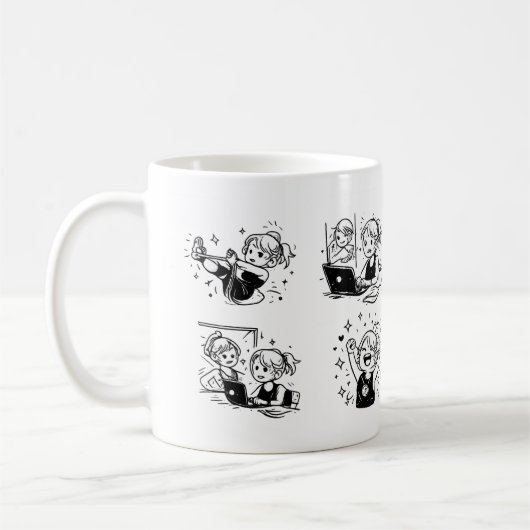 happy コーヒーマグカップ (左)