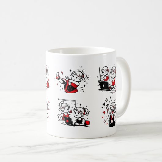 happy コーヒーマグカップ (正面右)