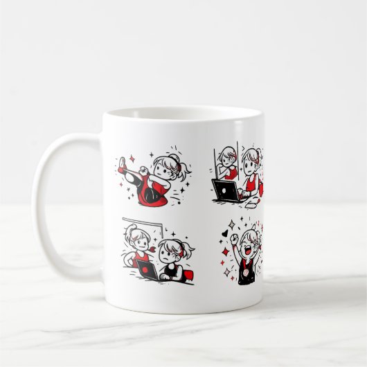 happy コーヒーマグカップ (左)