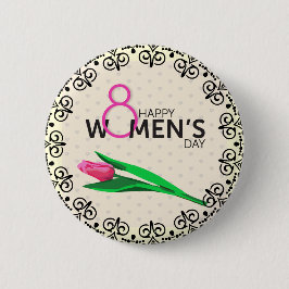 Happy スタイリッシュ Womens Dayカスタム Size Pinボタン 缶バッジ