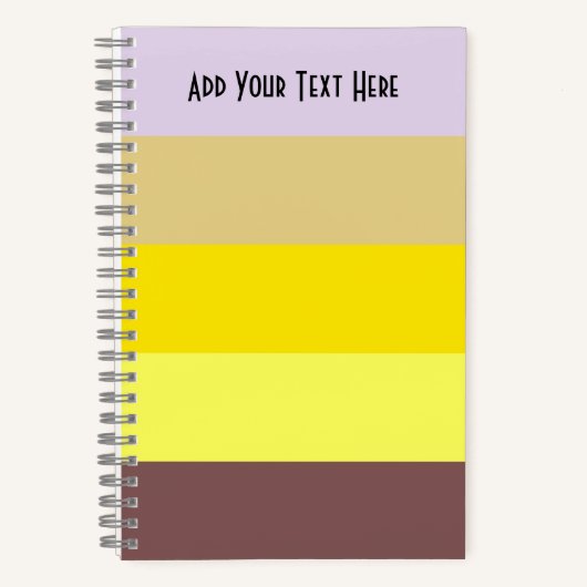 Happy ストライプSpiralノートブック ノートブック (正面)