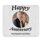 Happy パーソナライズされた Anniversaryモダン写真 カッティングボード (正面)