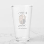 Happy パーソナライズされた Anniversaryモダン写真 タンブラーグラス (裏面)