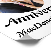 Happy パーソナライズされた Anniversaryモダン写真 ポスター (角)